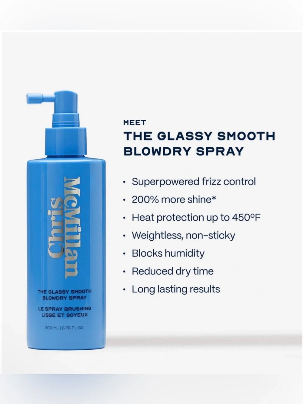 Chris McMillan The Mini Glassy Smooth Blowdry Spray for Frizz